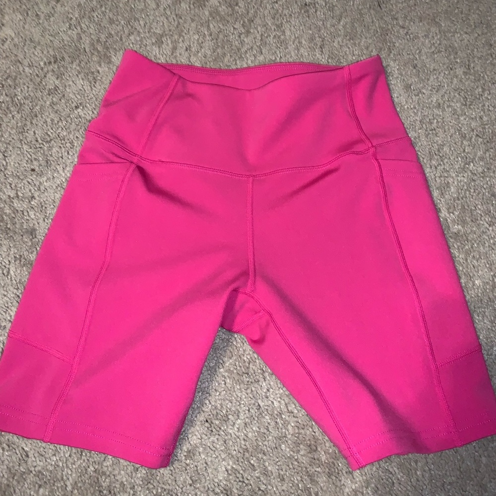Pink biker shorts